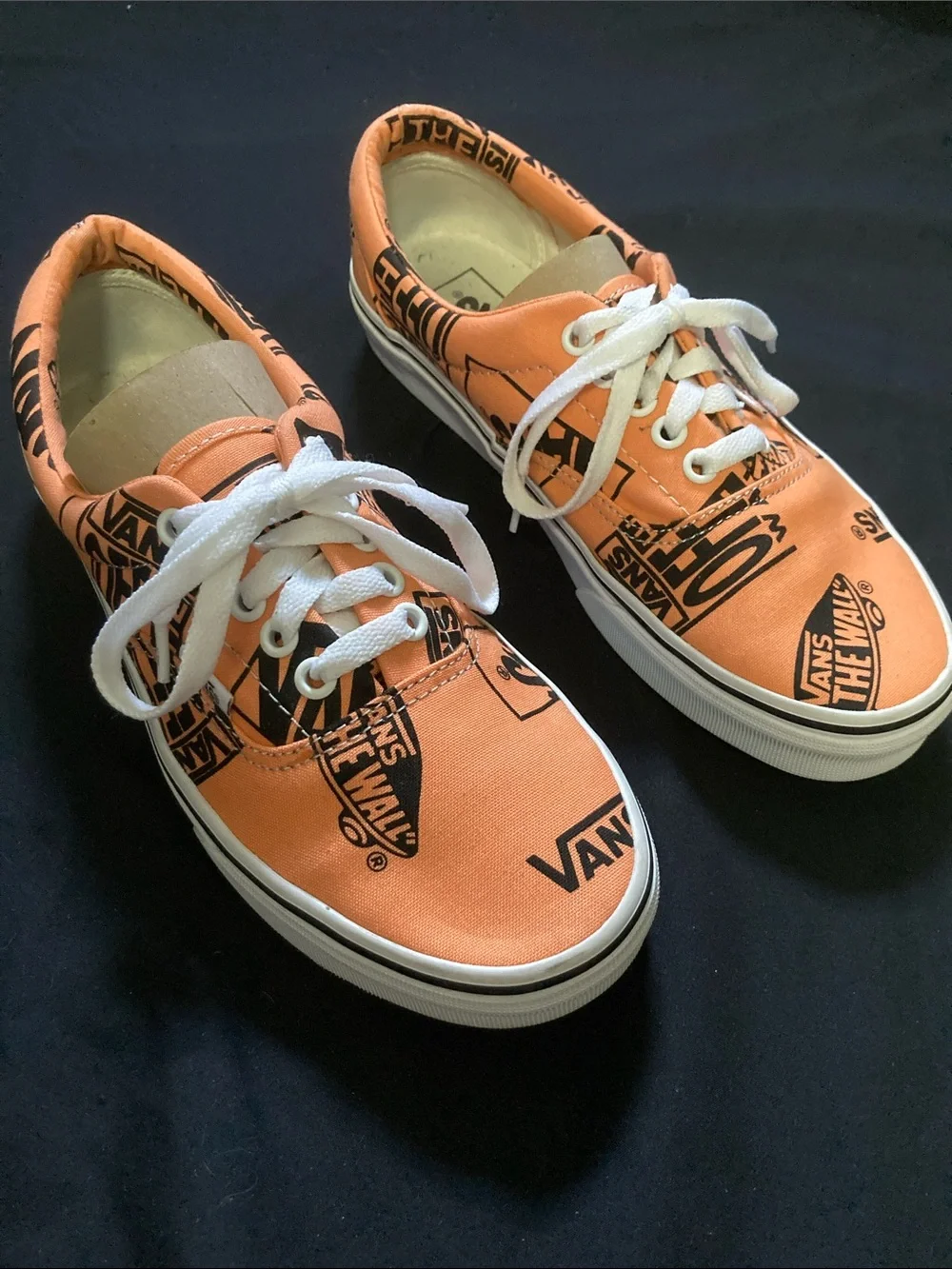 Vans Era Skate Sneakers Off The Wall Orange Logo Low-Top Women 8 Men 6.5